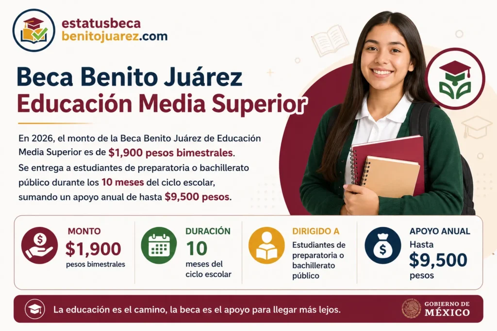 Beca Benito Juárez de Educación Media Superior Monto