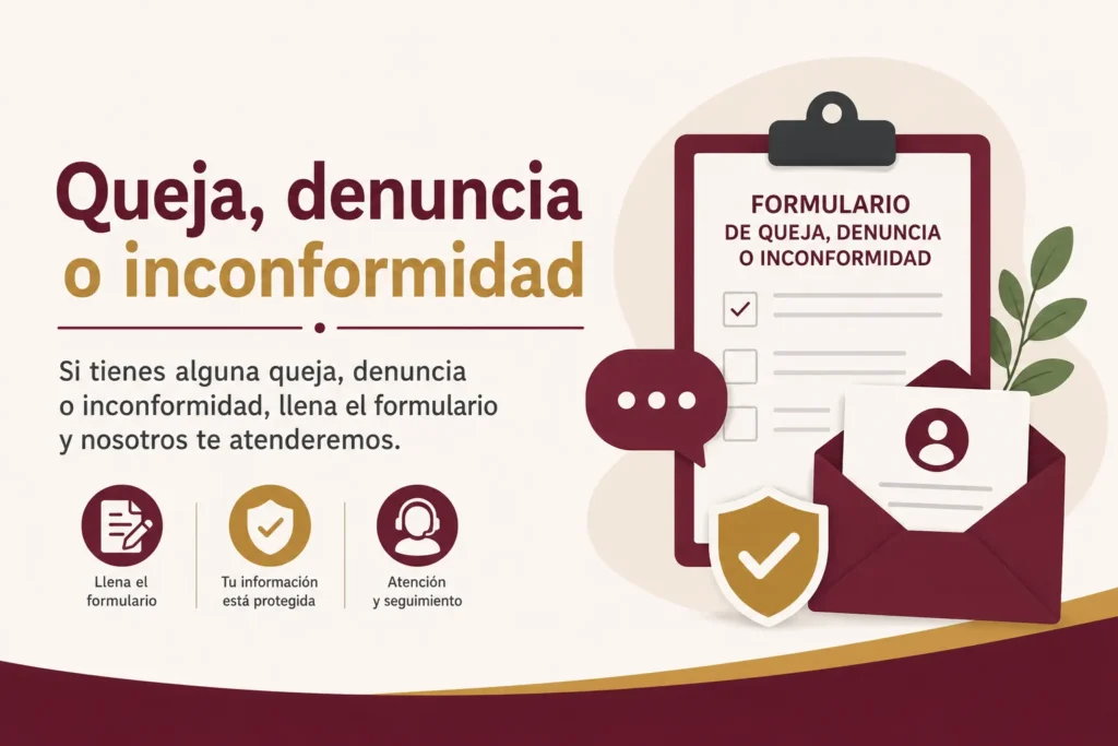 Queja, denuncia o inconformidad